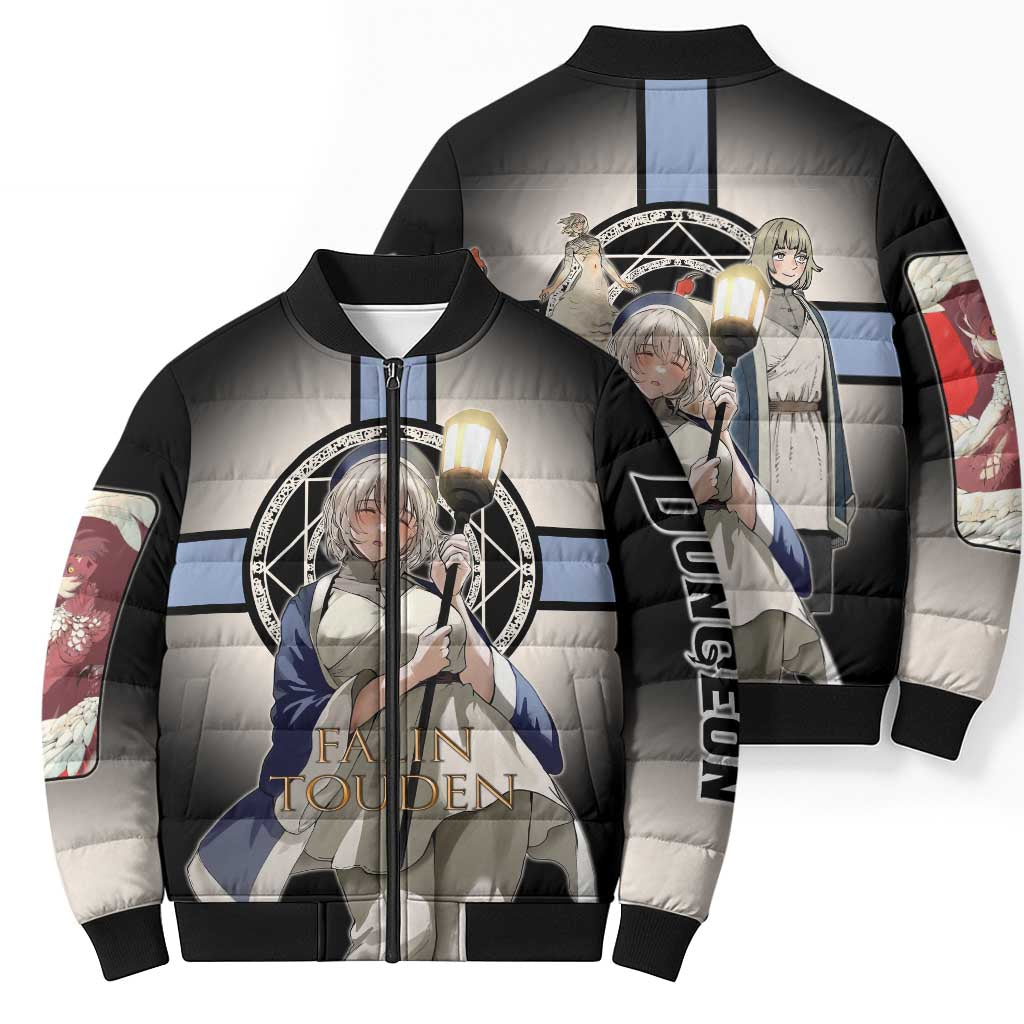 Falin Touden Lightbearer Bomber Puffer Jacket Fantasy Anime Illustration Style