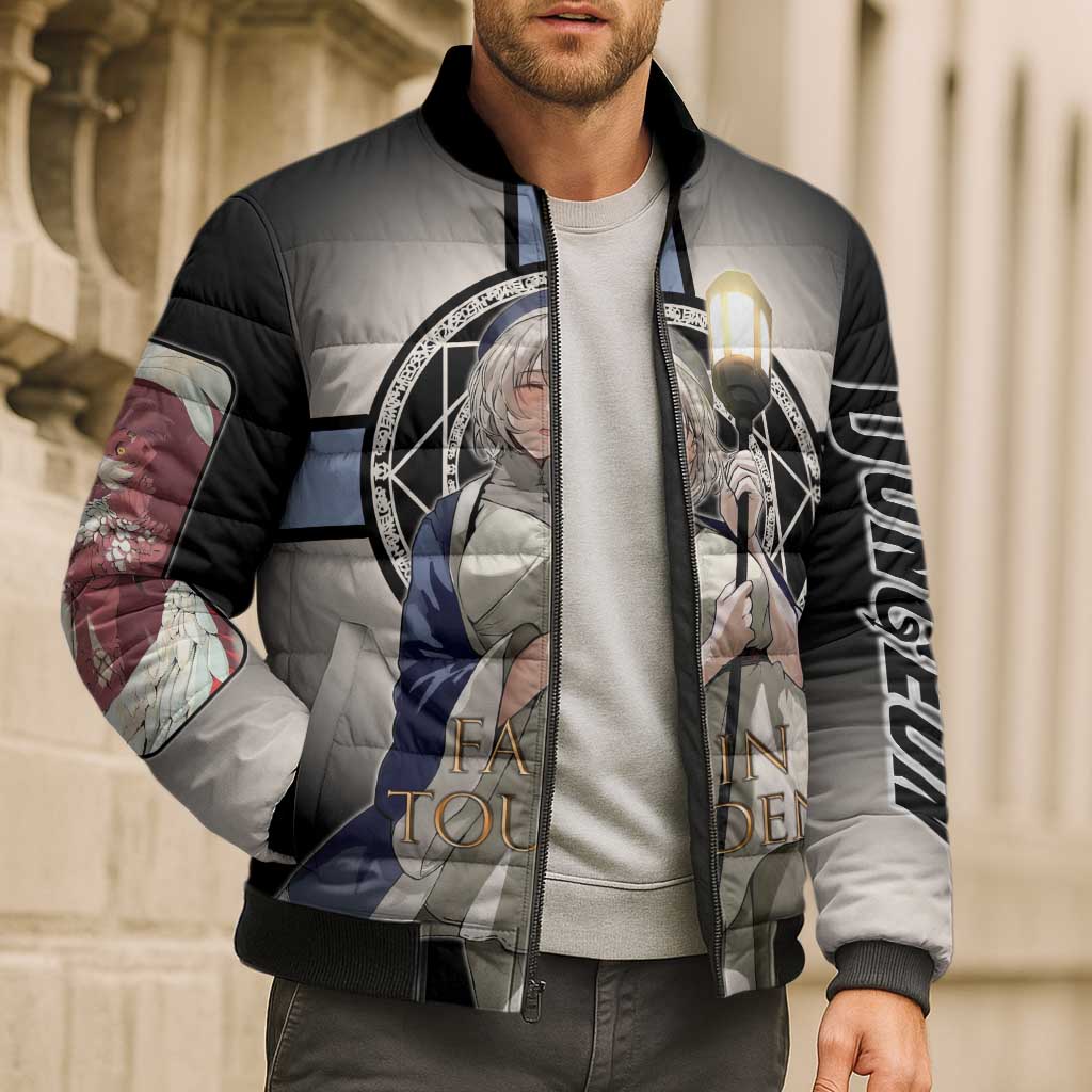 Falin Touden Lightbearer Bomber Puffer Jacket Fantasy Anime Illustration Style