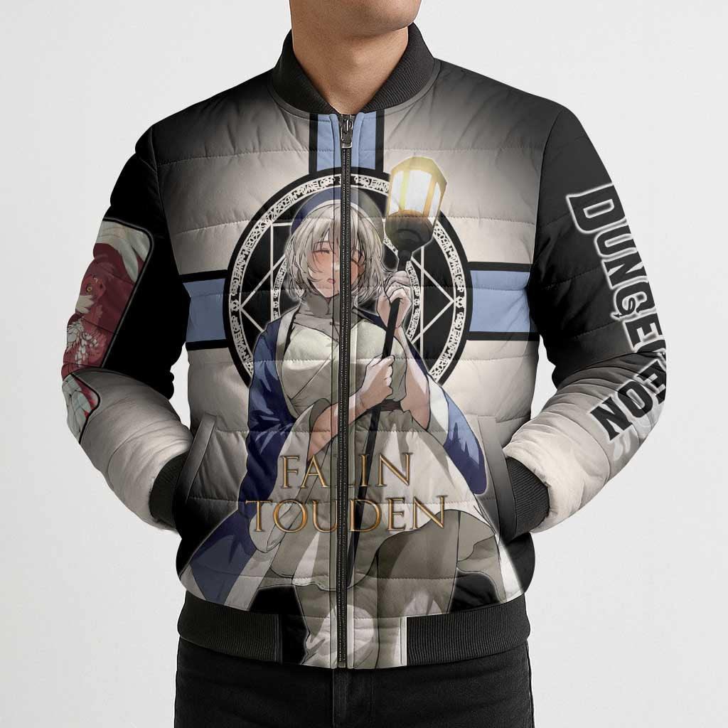 Falin Touden Lightbearer Bomber Puffer Jacket Fantasy Anime Illustration Style