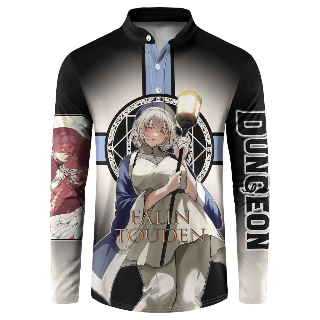 Falin Touden Lightbearer Button Sweatshirt Fantasy Anime Illustration Style