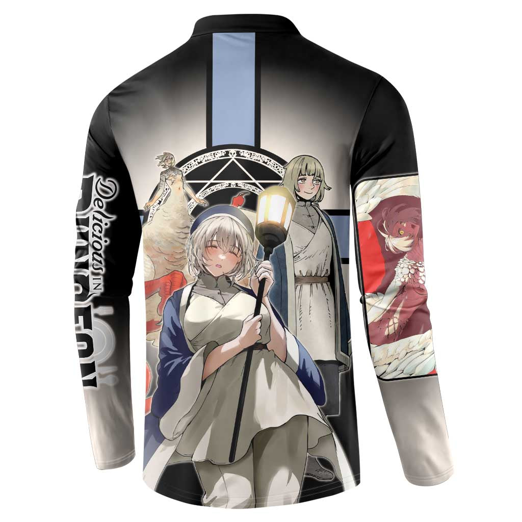 Falin Touden Lightbearer Button Sweatshirt Fantasy Anime Illustration Style