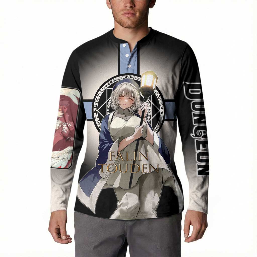 Falin Touden Lightbearer Button Sweatshirt Fantasy Anime Illustration Style