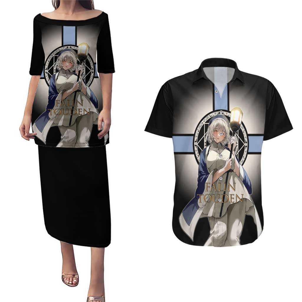 Falin Touden Lightbearer Couples Matching Puletasi and Hawaiian Shirt Fantasy Anime Illustration Style