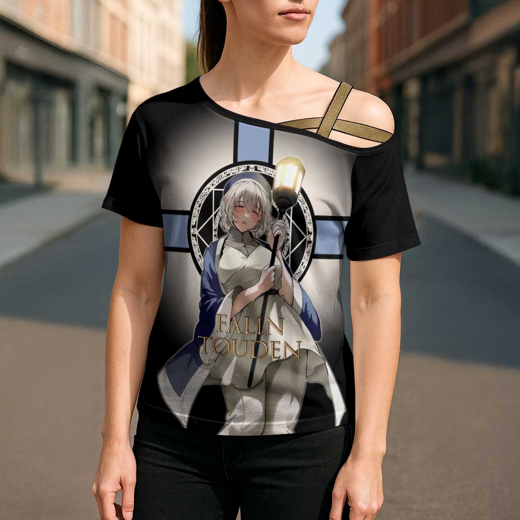 Falin Touden Lightbearer Cross Shoulder Shirt Fantasy Anime Illustration Style