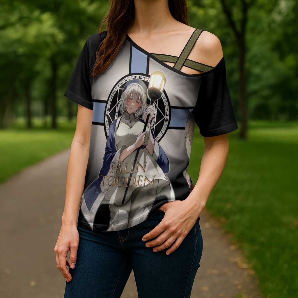 Falin Touden Lightbearer Cross Shoulder Shirt Fantasy Anime Illustration Style