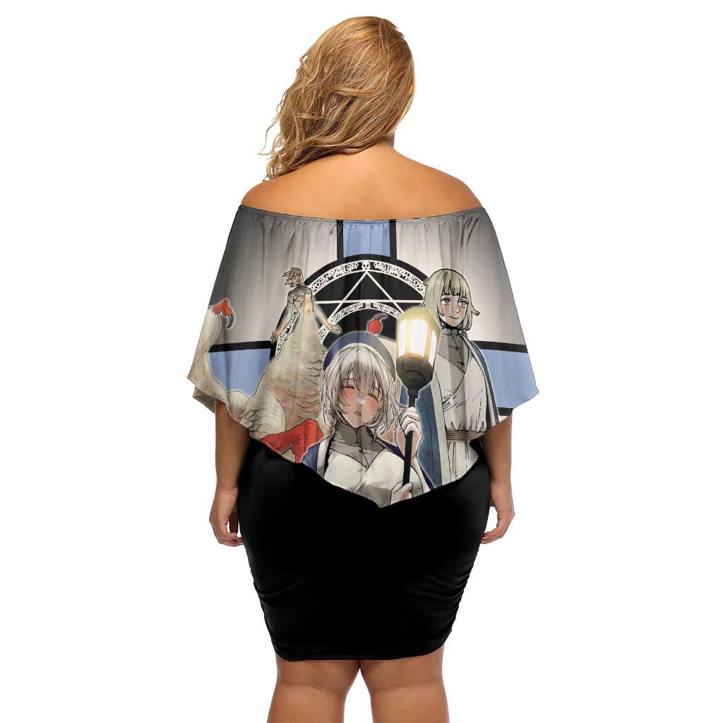 Falin Touden Lightbearer Family Matching Off Shoulder Short Dress and Hawaiian Shirt Fantasy Anime Illustration Style