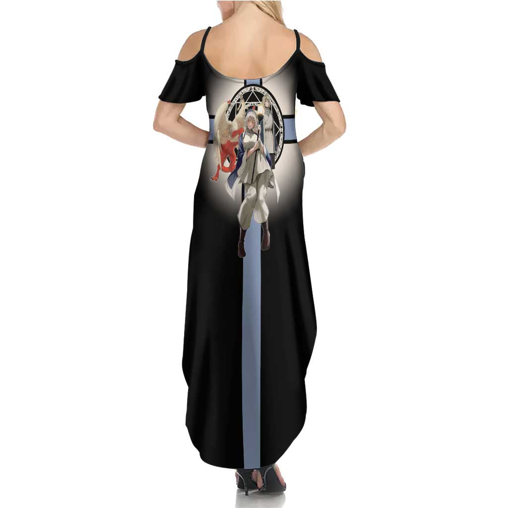 Falin Touden Lightbearer Family Matching Summer Maxi Dress and Hawaiian Shirt Fantasy Anime Illustration Style