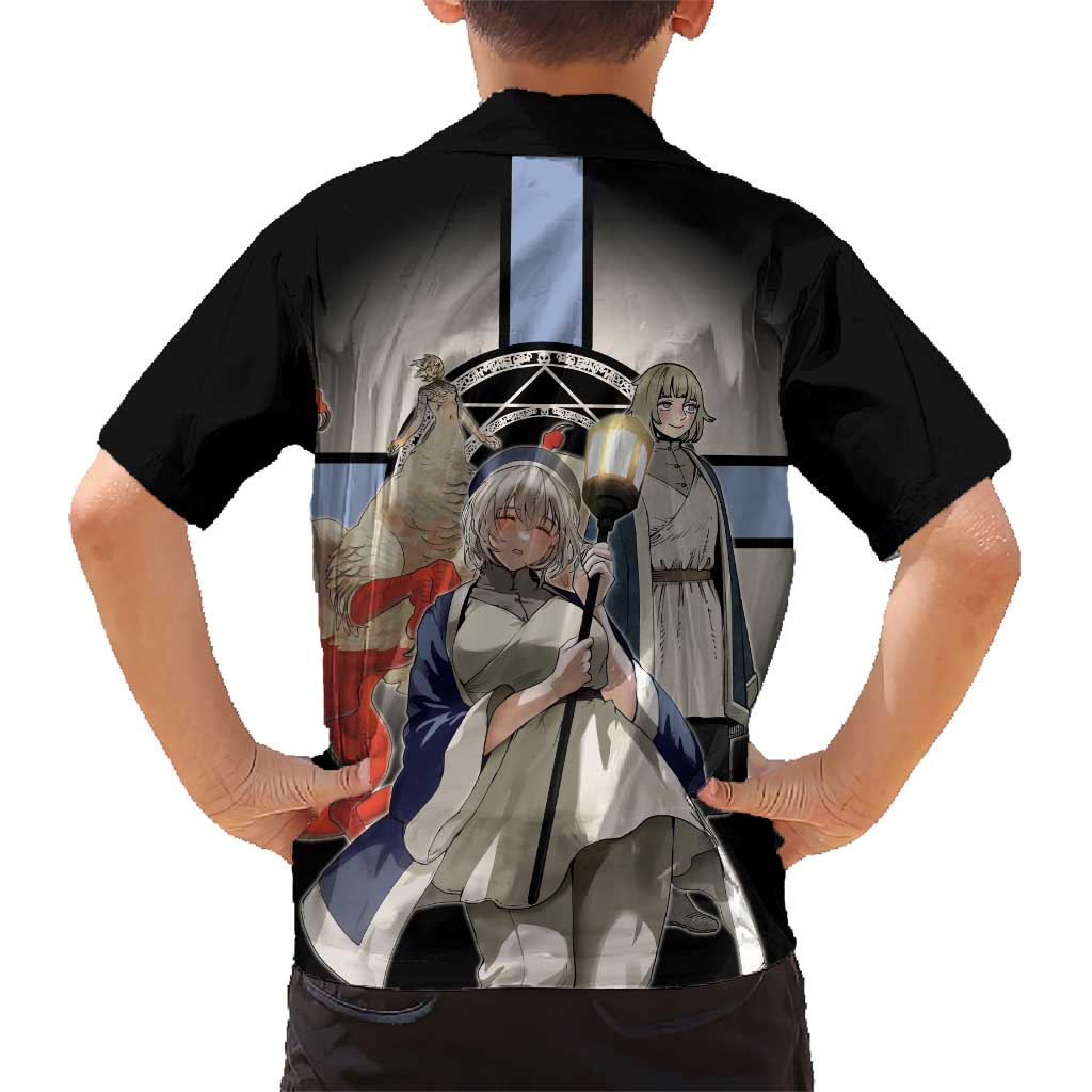 Falin Touden Lightbearer Family Matching Tank Maxi Dress and Hawaiian Shirt Fantasy Anime Illustration Style