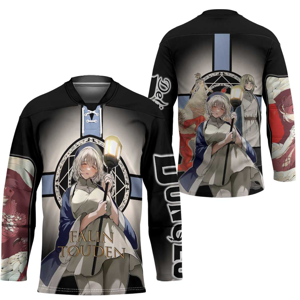 Falin Touden Lightbearer Hockey Jersey Fantasy Anime Illustration Style