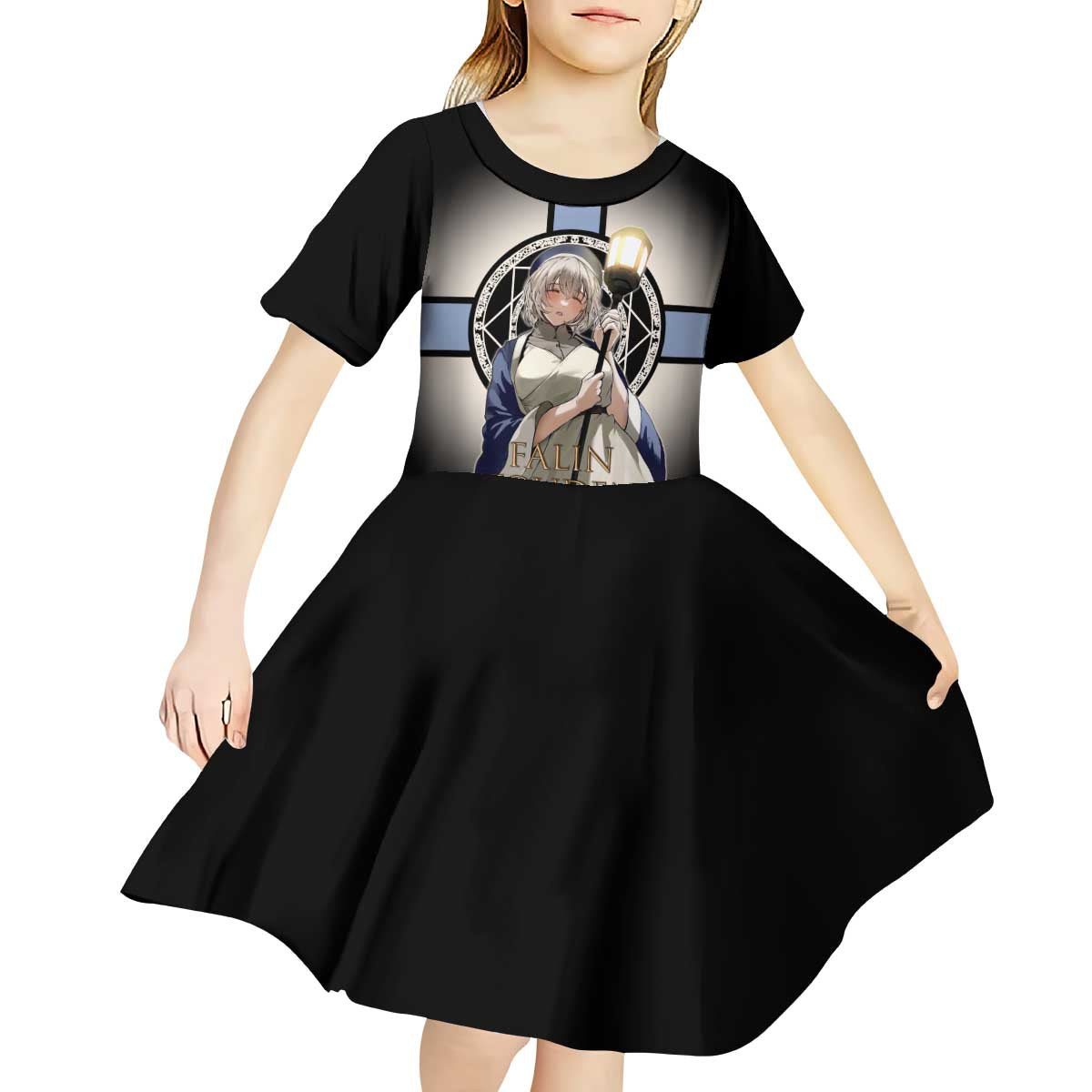 Falin Touden Lightbearer Kid Short Sleeve Dress Fantasy Anime Illustration Style