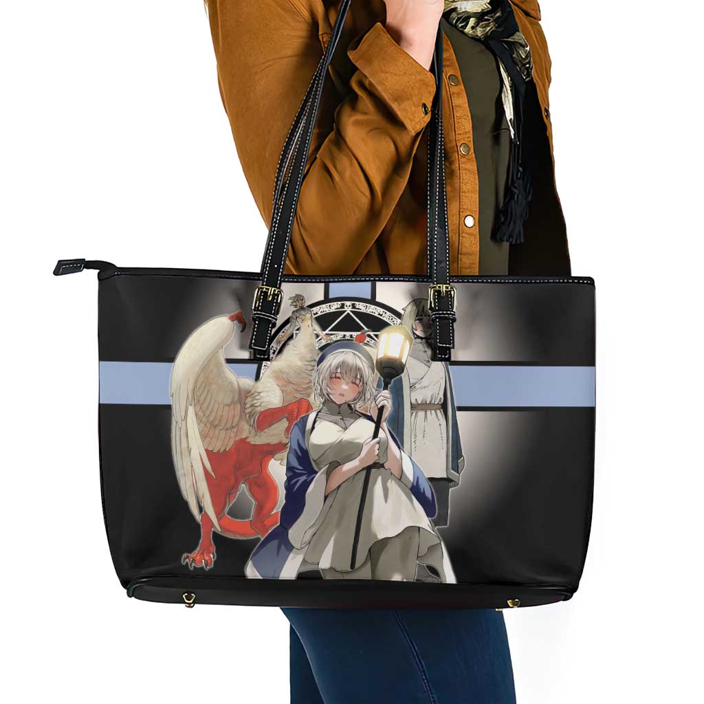 Falin Touden Lightbearer Leather Tote Bag Fantasy Anime Illustration Style