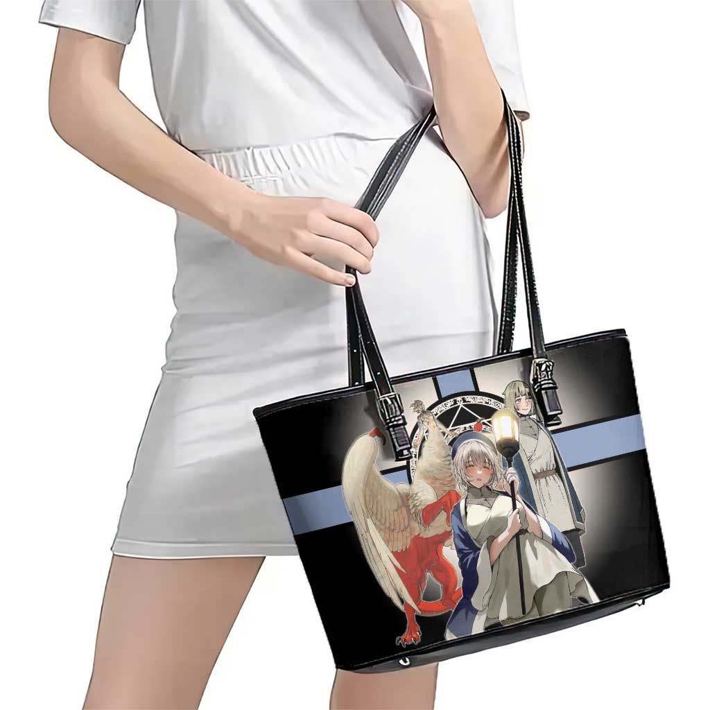 Falin Touden Lightbearer Leather Tote Bag Fantasy Anime Illustration Style