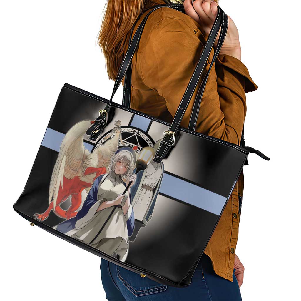 Falin Touden Lightbearer Leather Tote Bag Fantasy Anime Illustration Style