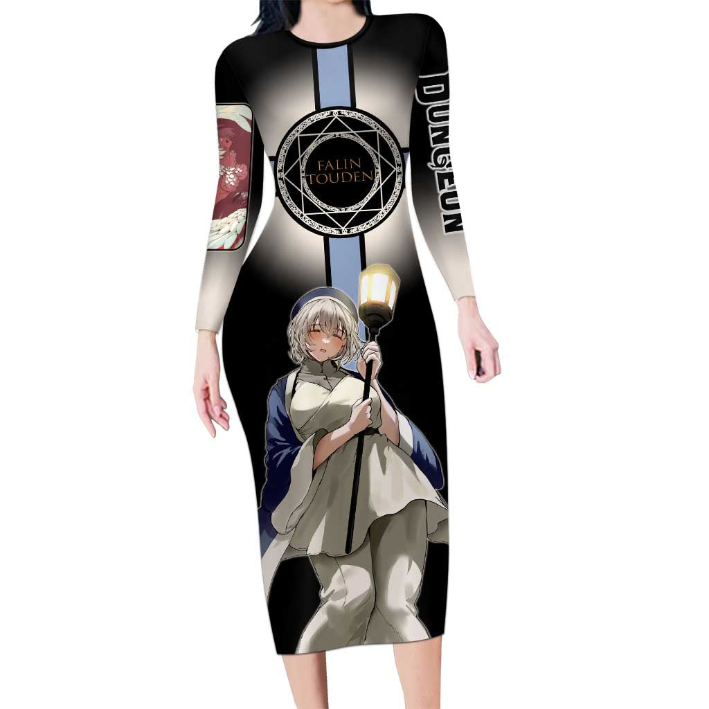 Falin Touden Lightbearer Long Sleeve Bodycon Dress Fantasy Anime Illustration Style