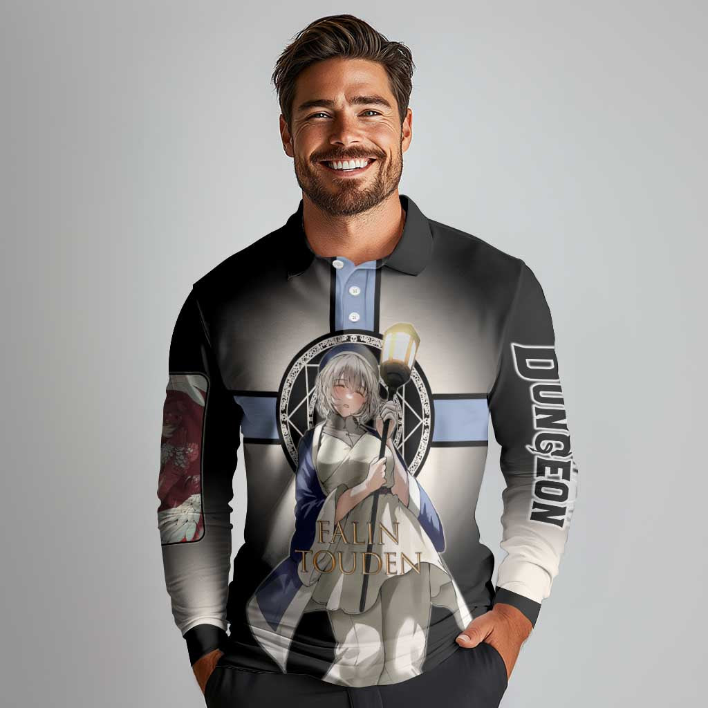 Falin Touden Lightbearer Long Sleeve Polo Shirt Fantasy Anime Illustration Style