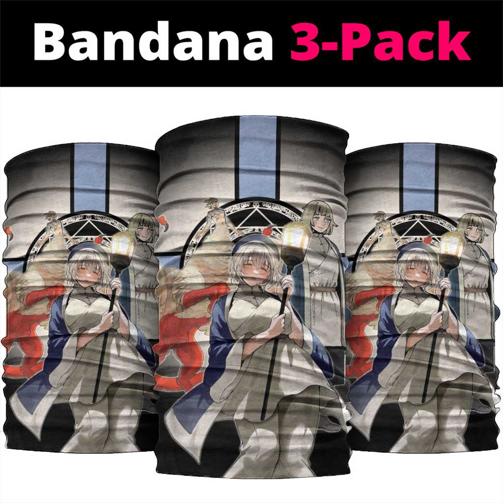 Falin Touden Lightbearer Neck Gaiter Fantasy Anime Illustration Style