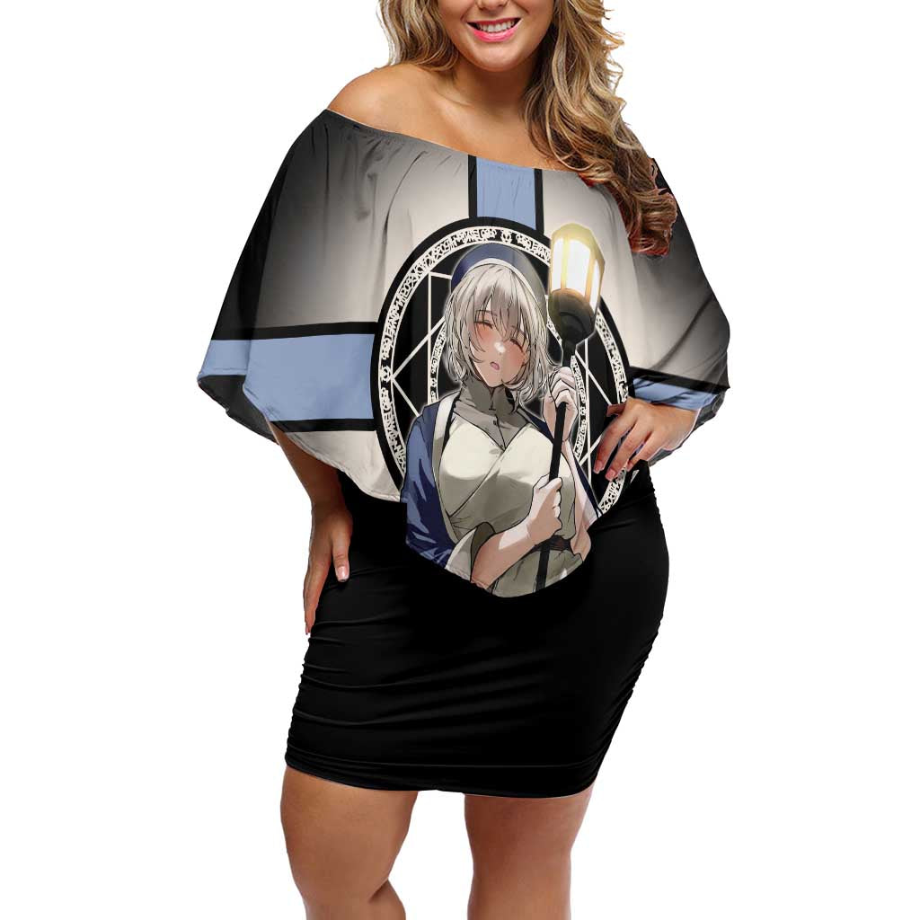 Falin Touden Lightbearer Off Shoulder Short Dress Fantasy Anime Illustration Style