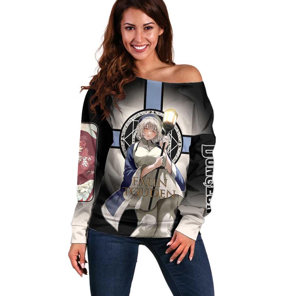 Falin Touden Lightbearer Off Shoulder Sweater Fantasy Anime Illustration Style