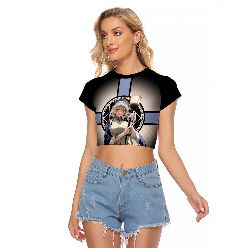 Falin Touden Lightbearer Raglan Cropped T Shirt Fantasy Anime Illustration Style