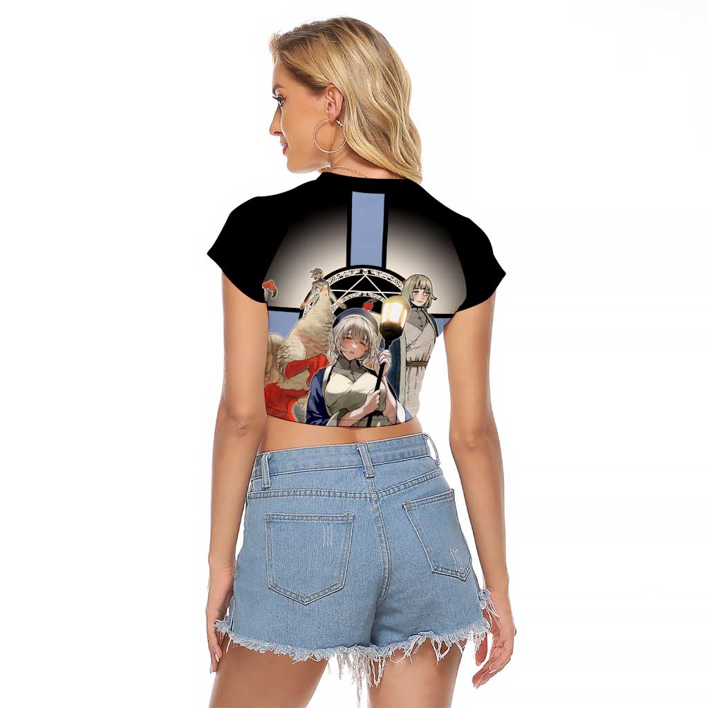 Falin Touden Lightbearer Raglan Cropped T Shirt Fantasy Anime Illustration Style