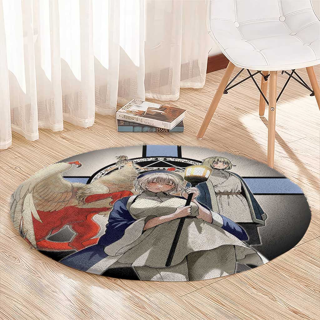 Falin Touden Lightbearer Round Carpet Fantasy Anime Illustration Style