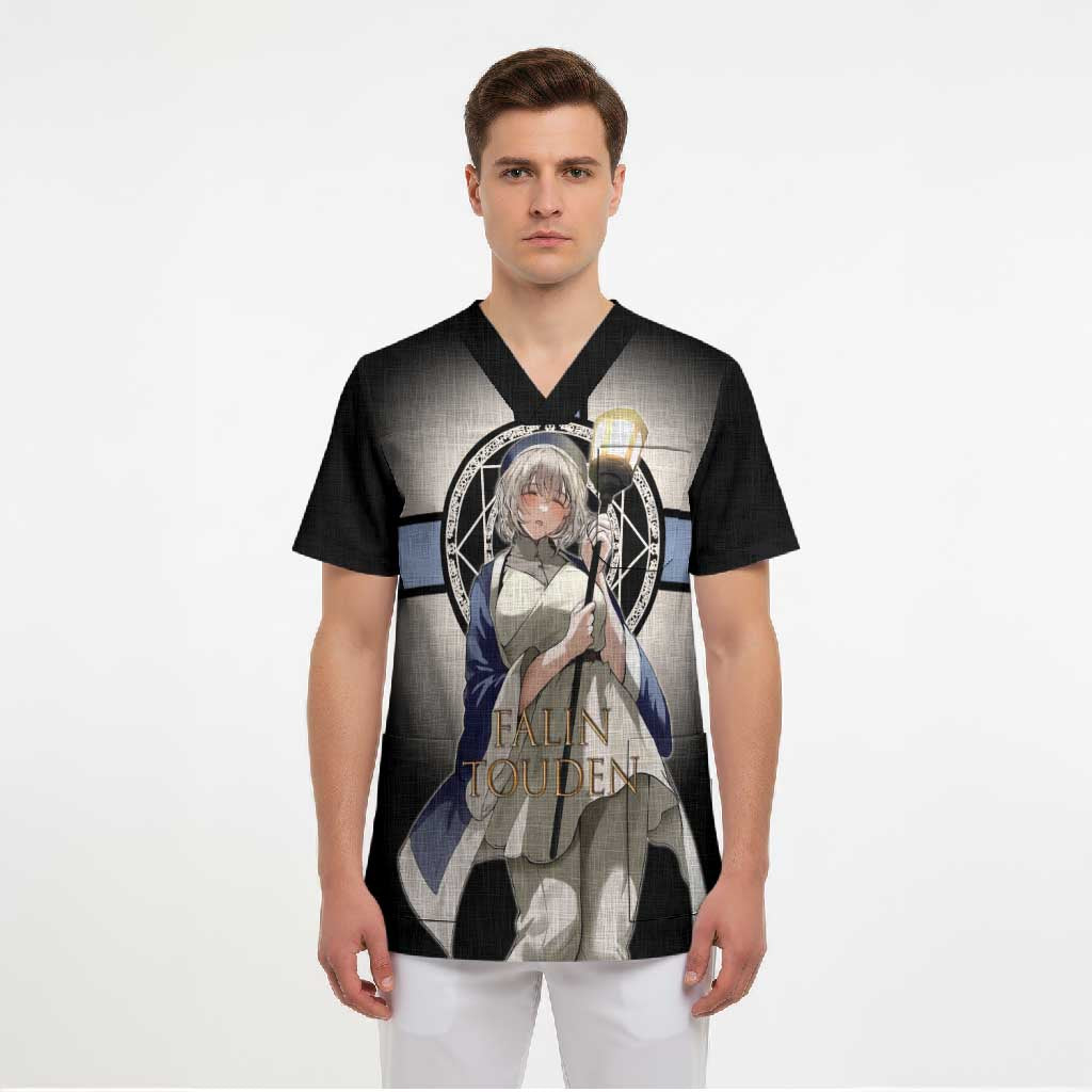 Falin Touden Lightbearer Scrub Top Fantasy Anime Illustration Style