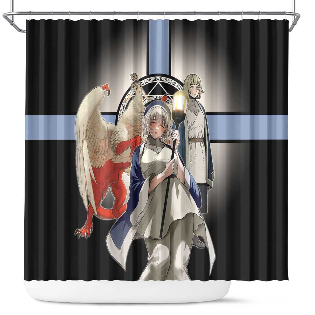 Falin Touden Lightbearer Shower Curtain Fantasy Anime Illustration Style