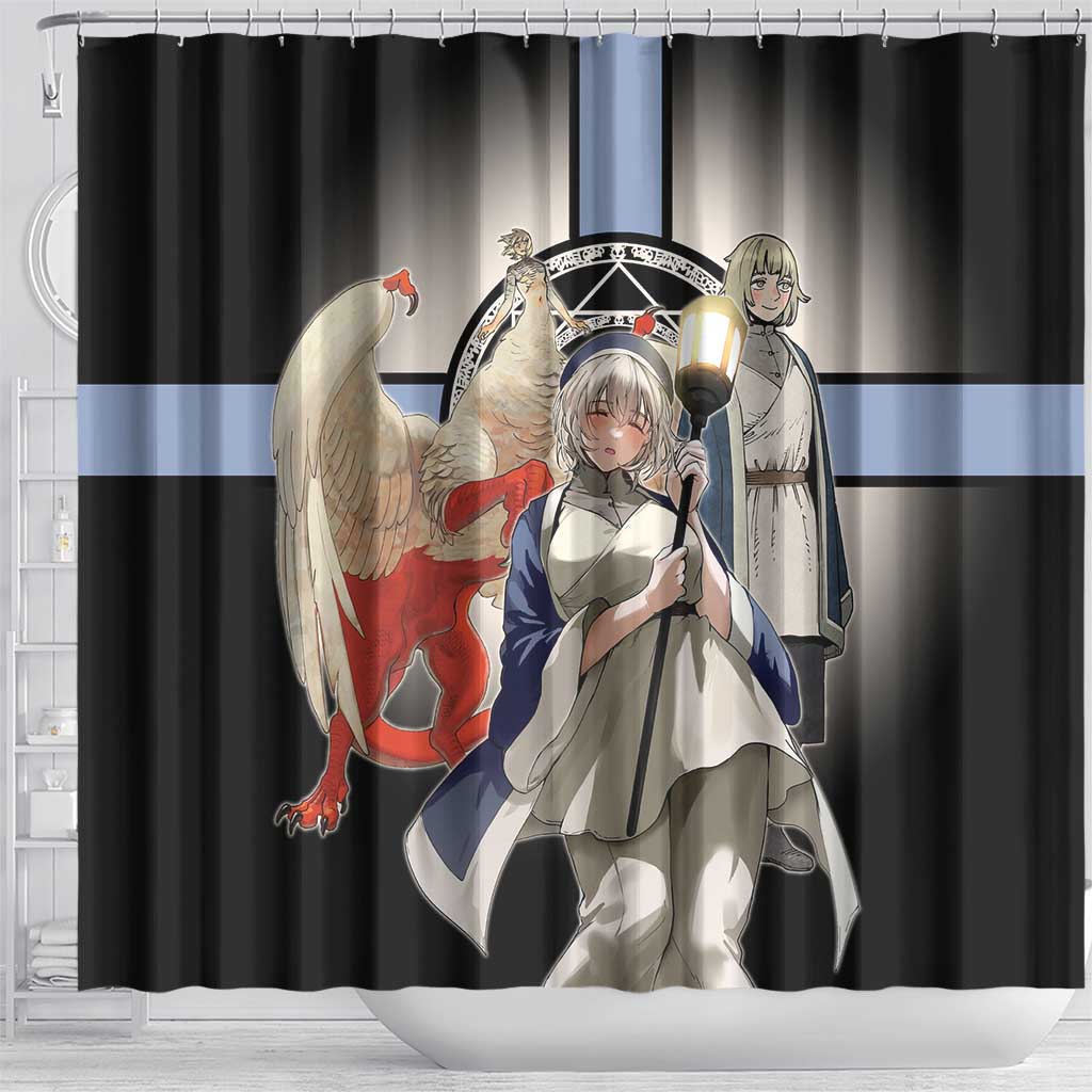 Falin Touden Lightbearer Shower Curtain Fantasy Anime Illustration Style