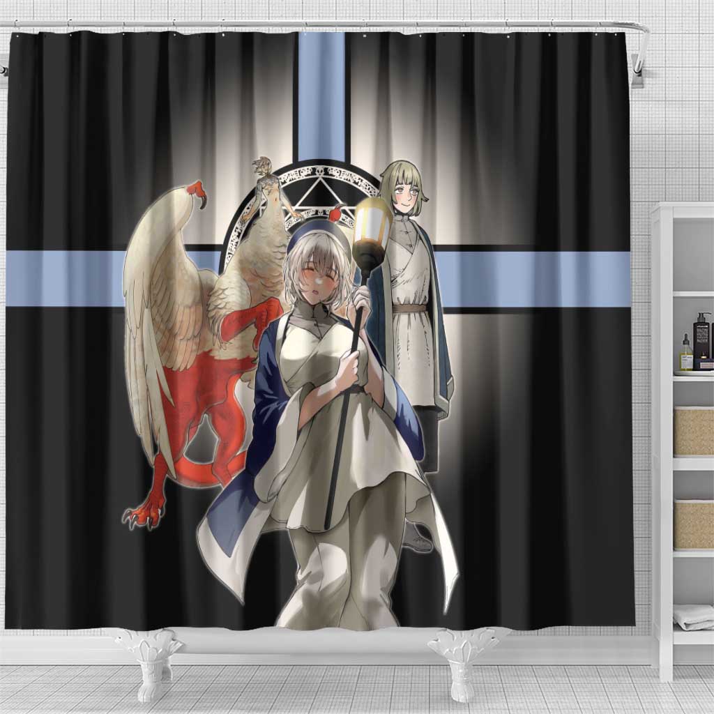 Falin Touden Lightbearer Shower Curtain Fantasy Anime Illustration Style