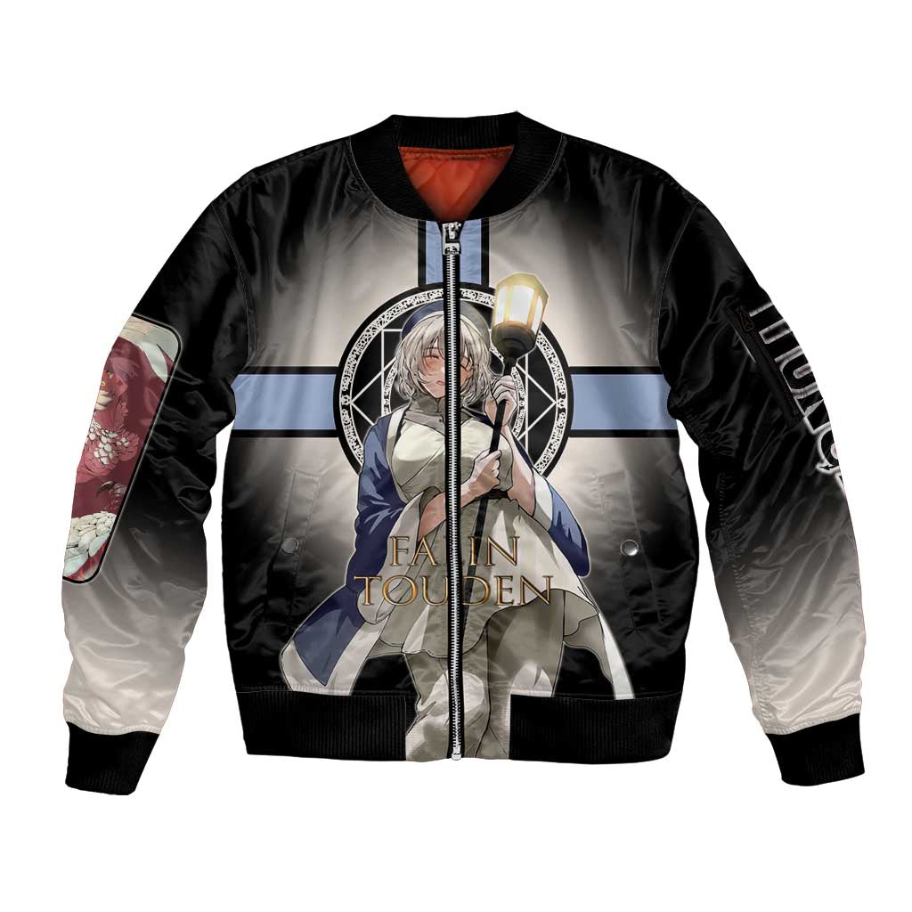 Falin Touden Lightbearer Sleeve Zip Bomber Jacket Fantasy Anime Illustration Style