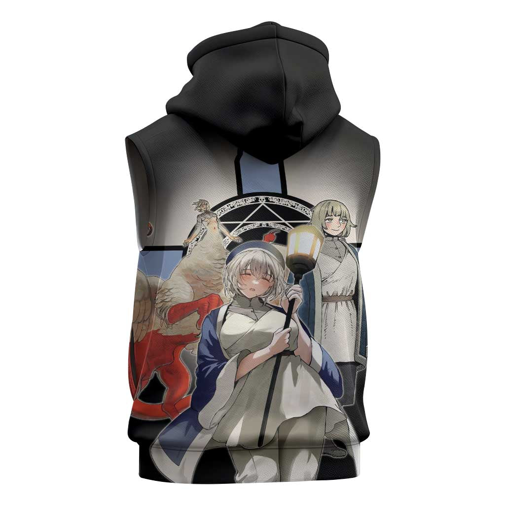 Falin Touden Lightbearer Sleeveless Hoodie Fantasy Anime Illustration Style