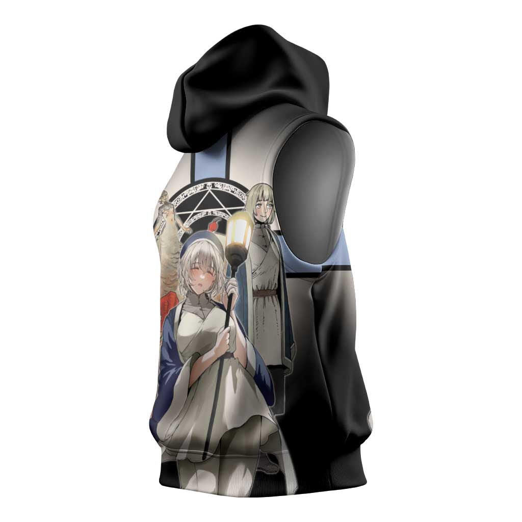 Falin Touden Lightbearer Sleeveless Hoodie Fantasy Anime Illustration Style