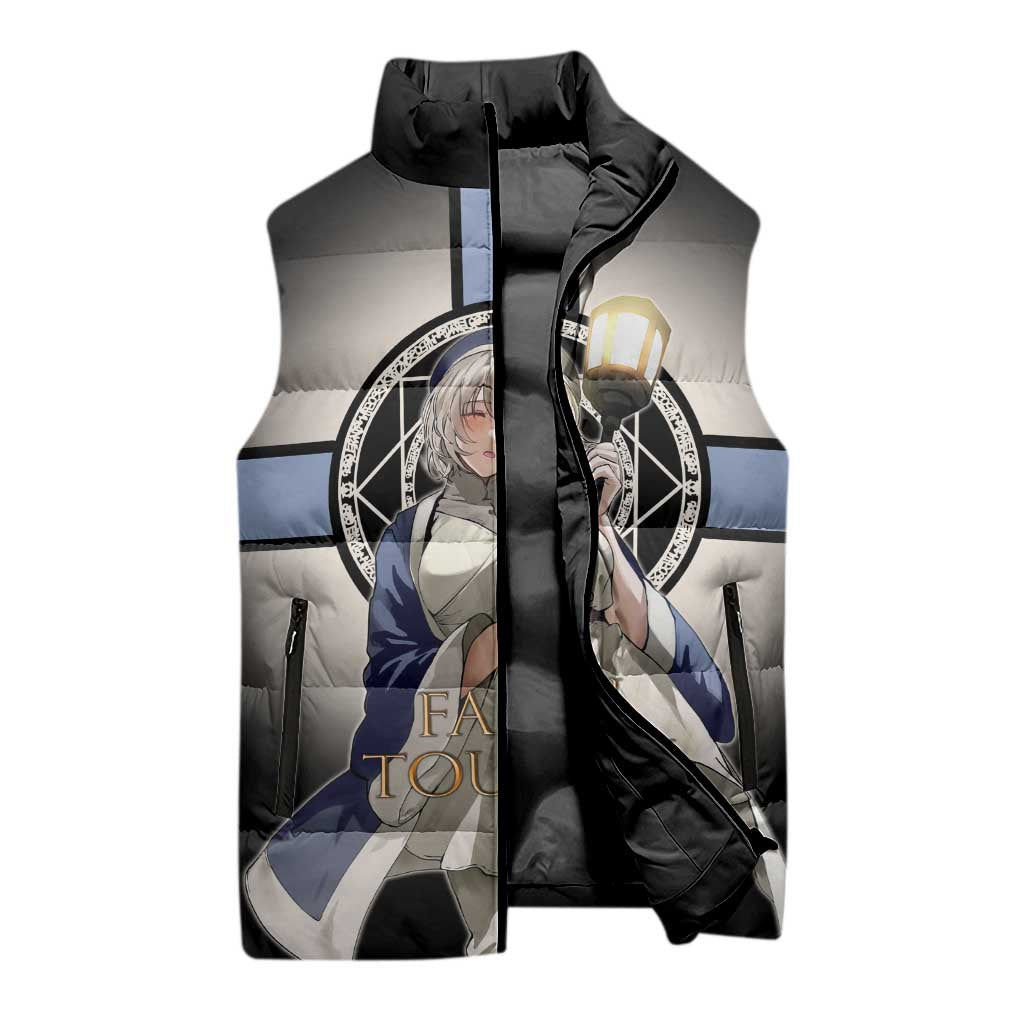 Falin Touden Lightbearer Sleeveless Puffer Jacket Fantasy Anime Illustration Style
