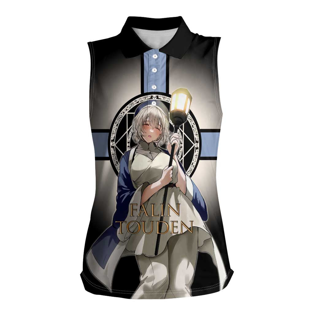 Falin Touden Lightbearer Women Sleeveless Polo Shirt Fantasy Anime Illustration Style