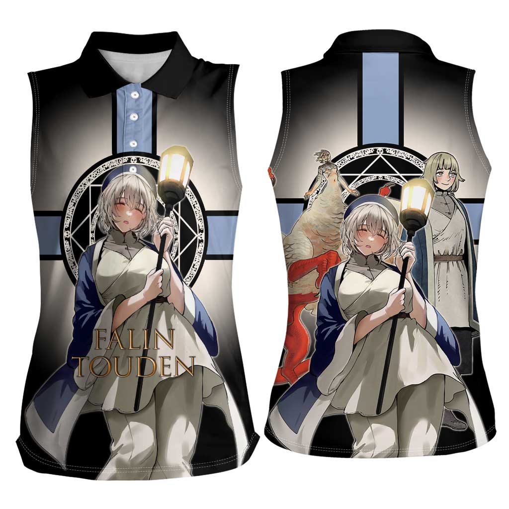 Falin Touden Lightbearer Women Sleeveless Polo Shirt Fantasy Anime Illustration Style