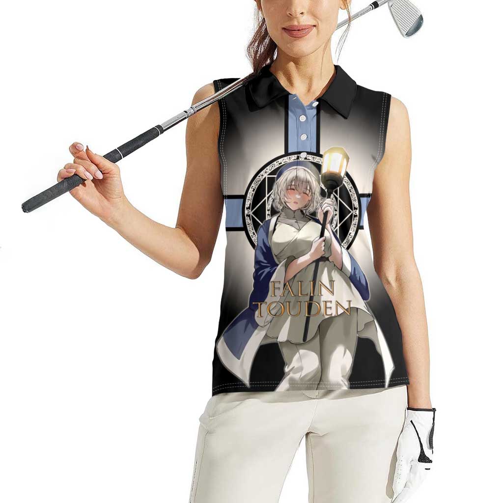 Falin Touden Lightbearer Women Sleeveless Polo Shirt Fantasy Anime Illustration Style