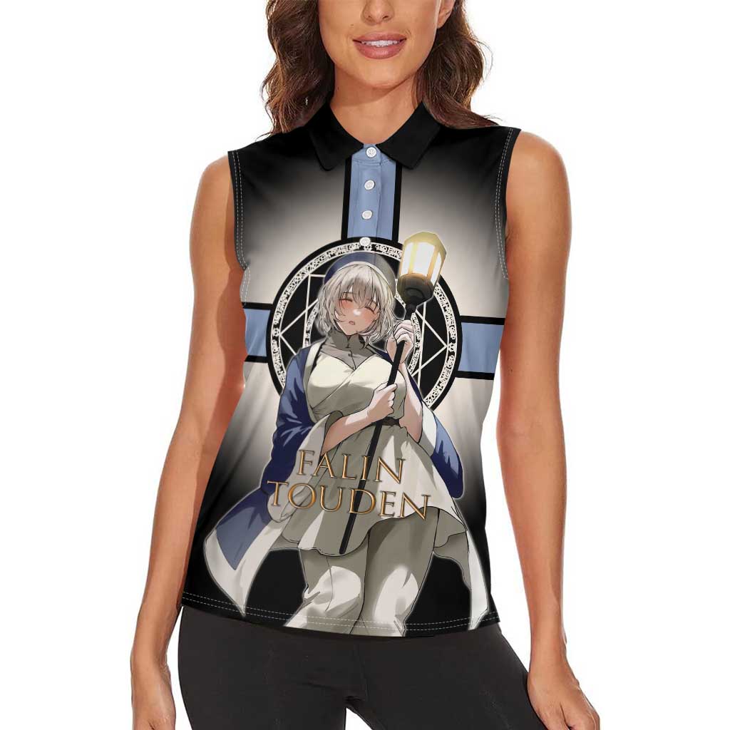Falin Touden Lightbearer Women Sleeveless Polo Shirt Fantasy Anime Illustration Style