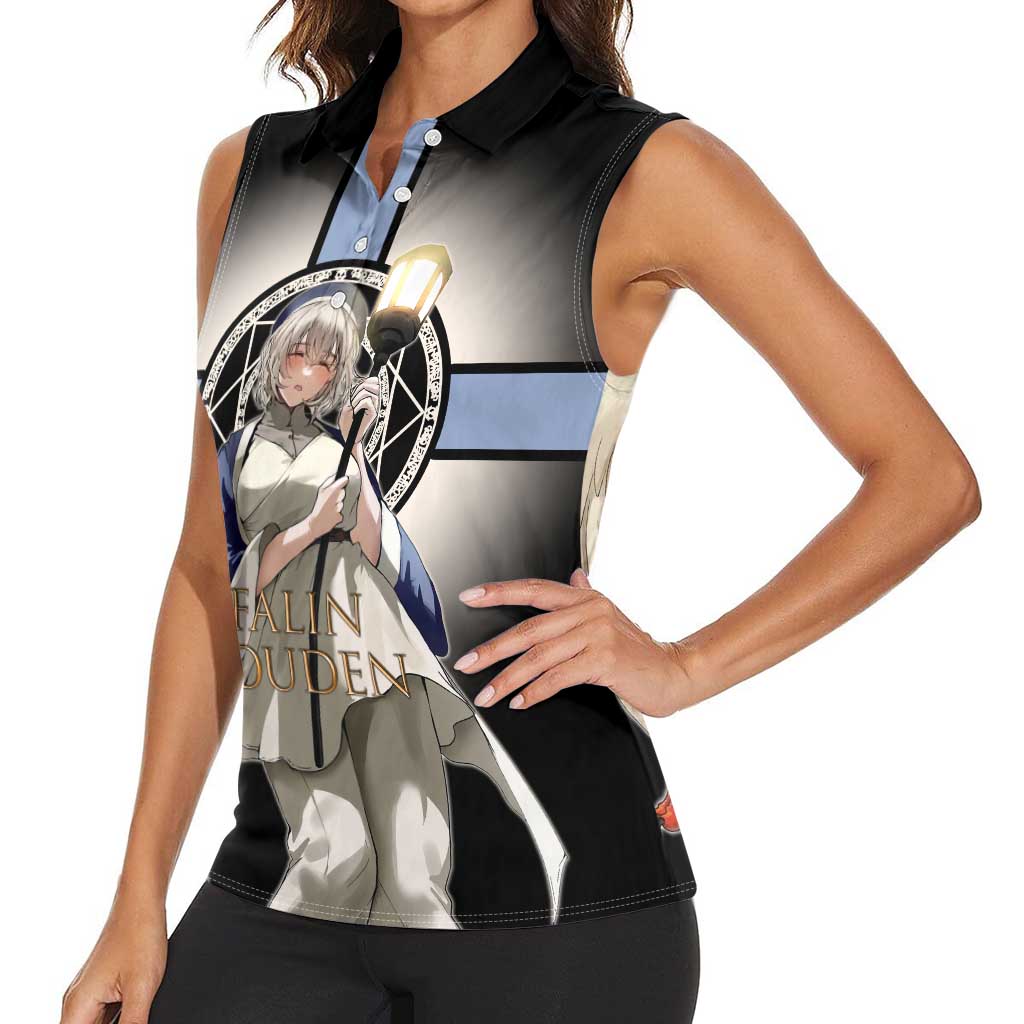 Falin Touden Lightbearer Women Sleeveless Polo Shirt Fantasy Anime Illustration Style