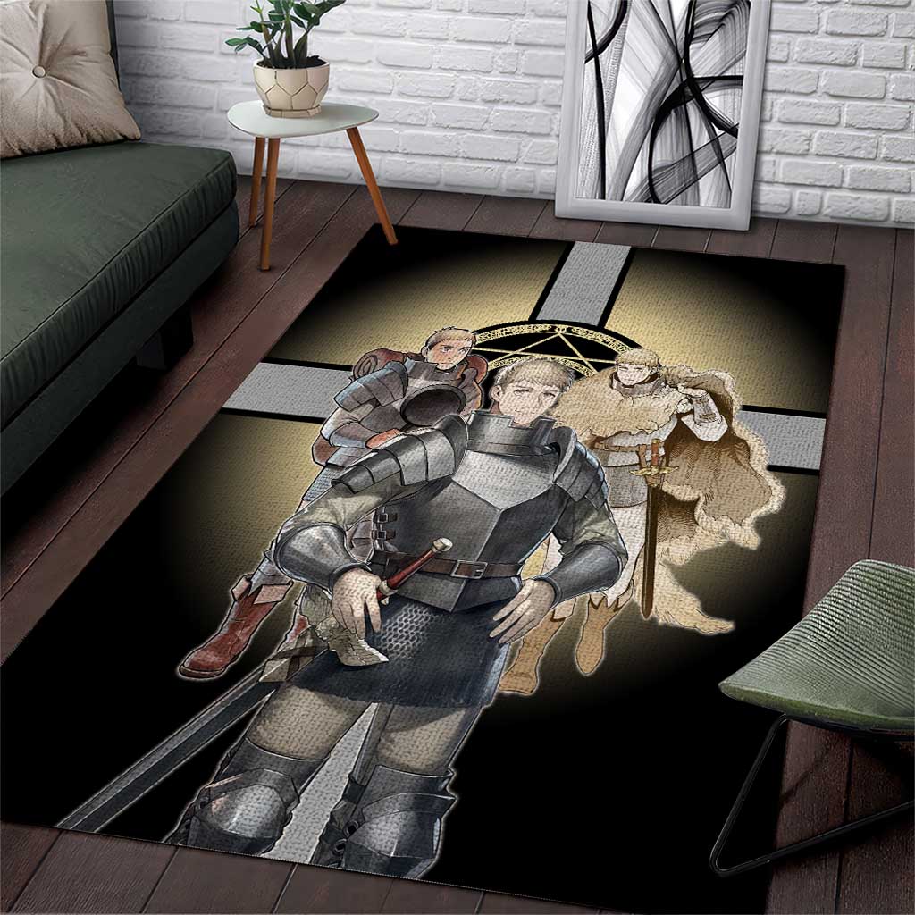Laios Touden Dungeon Knight Area Rug Fantasy Anime Illustration Style