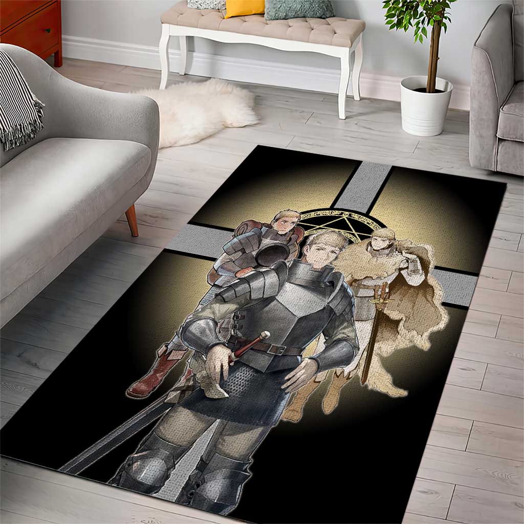 Laios Touden Dungeon Knight Area Rug Fantasy Anime Illustration Style