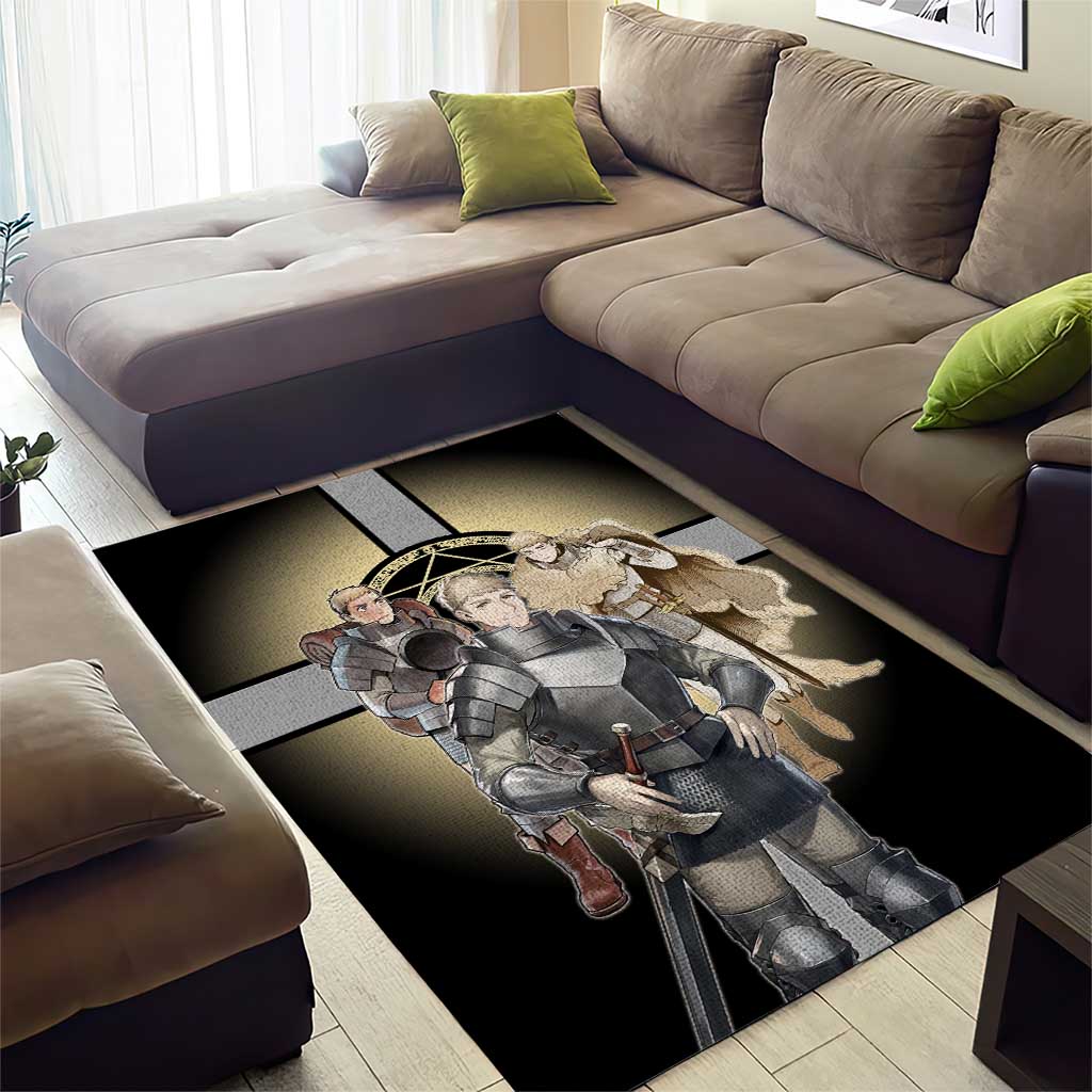 Laios Touden Dungeon Knight Area Rug Fantasy Anime Illustration Style