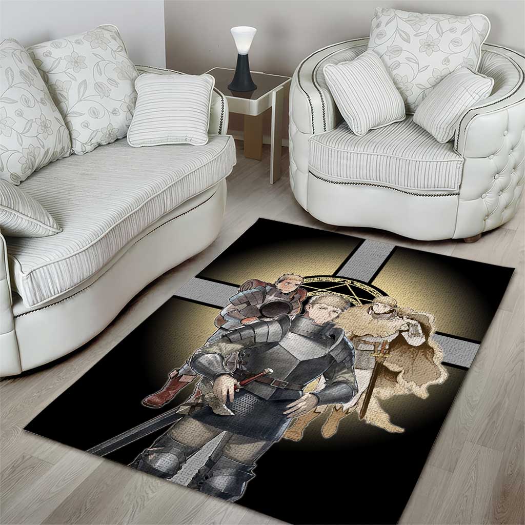 Laios Touden Dungeon Knight Area Rug Fantasy Anime Illustration Style