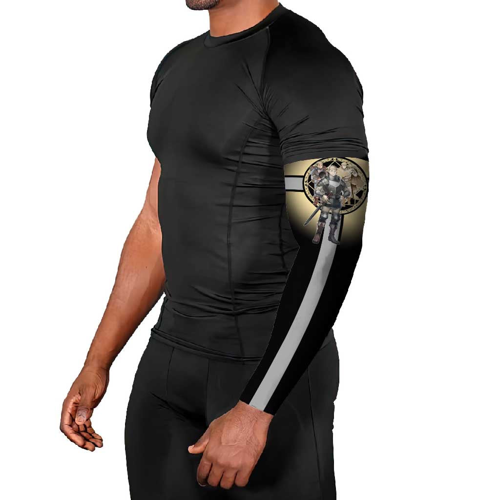 Laios Touden Dungeon Knight Arm Sleeves Fantasy Anime Illustration Style