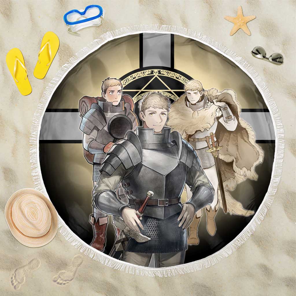 Laios Touden Dungeon Knight Beach Blanket Fantasy Anime Illustration Style