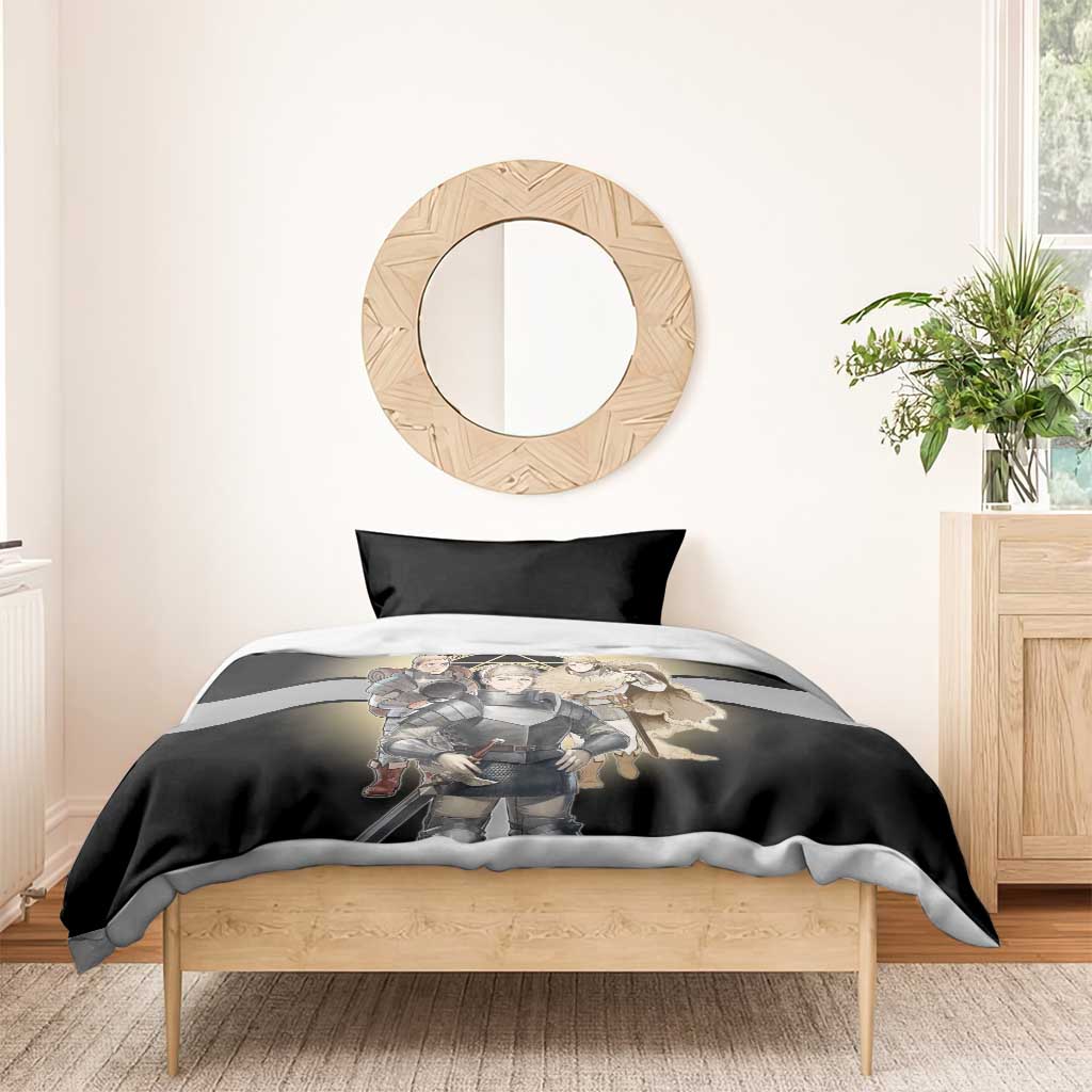 Laios Touden Dungeon Knight Bedding Set Fantasy Anime Illustration Style