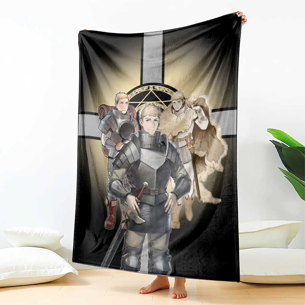Laios Touden Dungeon Knight Blanket Fantasy Anime Illustration Style
