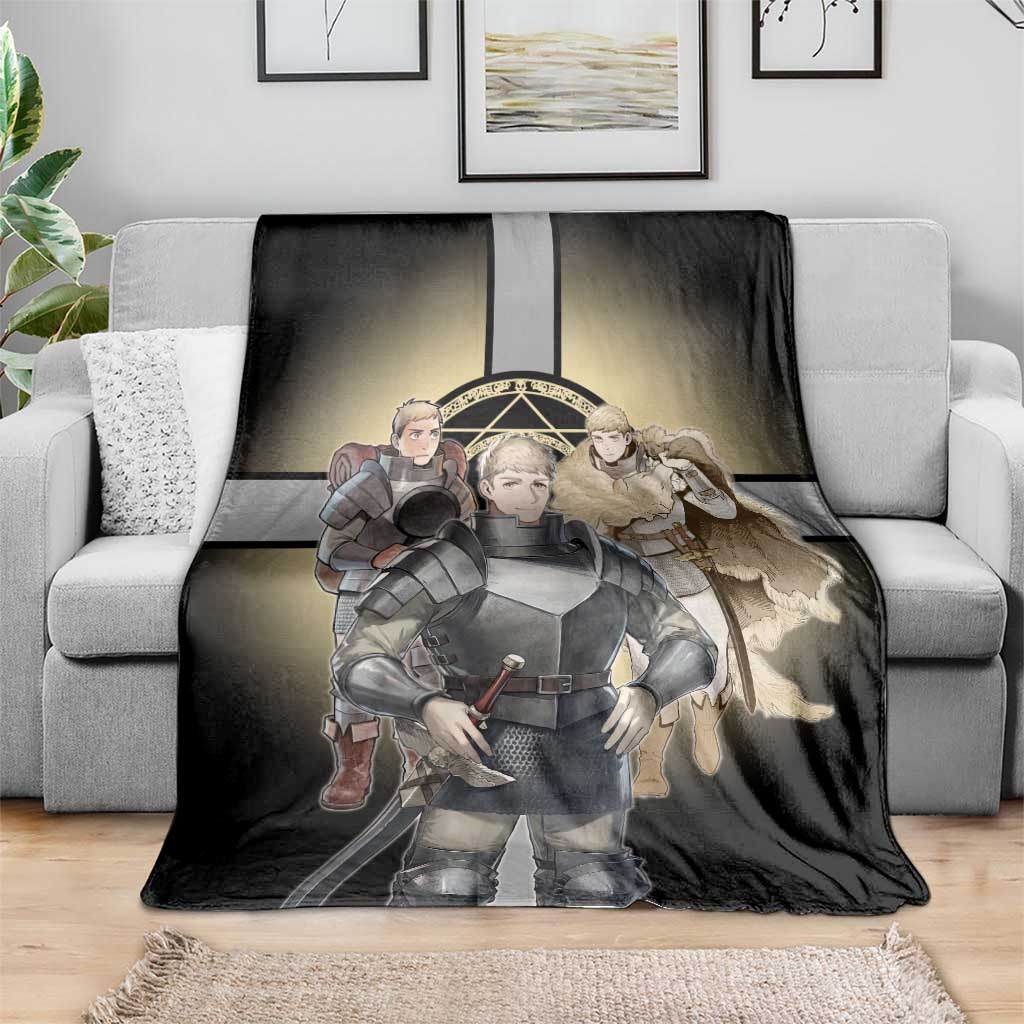 Laios Touden Dungeon Knight Blanket Fantasy Anime Illustration Style