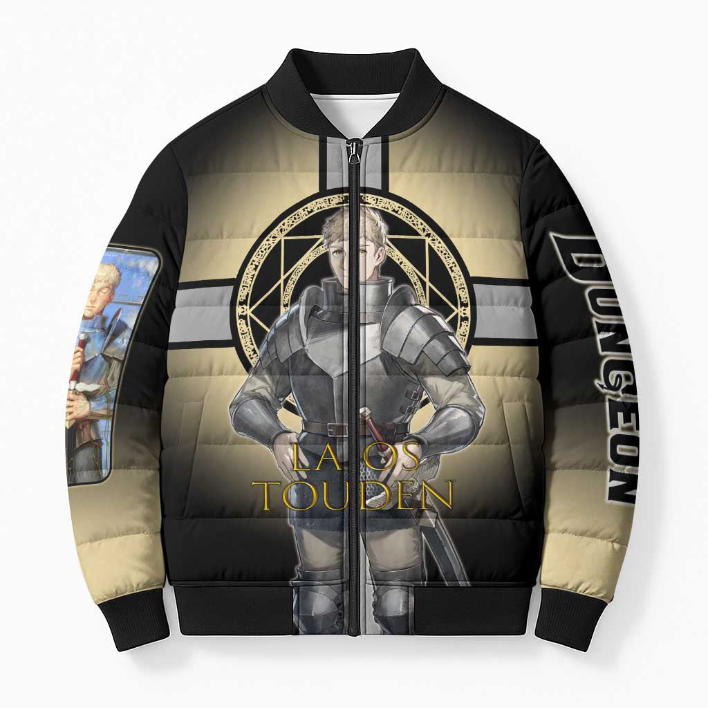 Laios Touden Dungeon Knight Bomber Puffer Jacket Fantasy Anime Illustration Style
