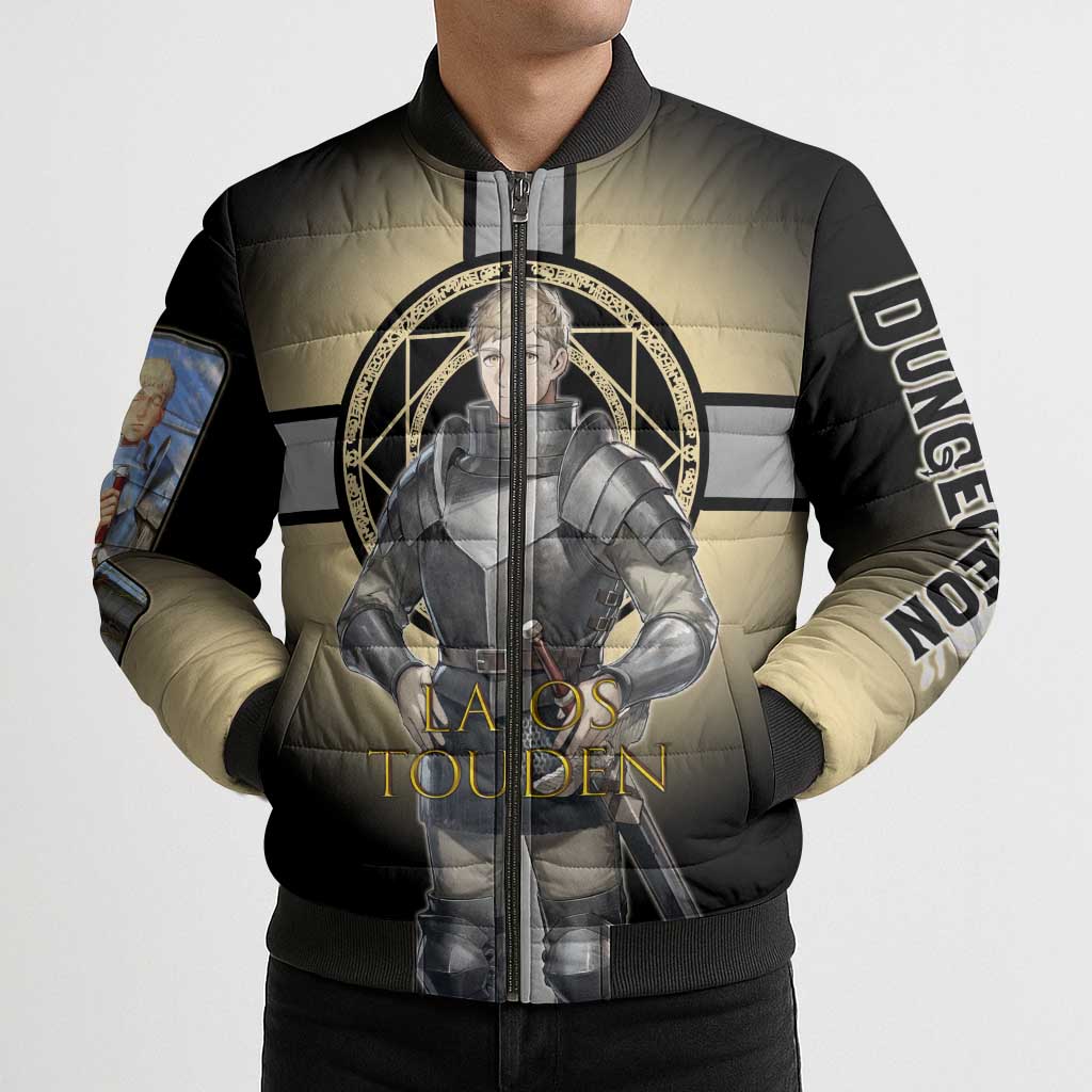 Laios Touden Dungeon Knight Bomber Puffer Jacket Fantasy Anime Illustration Style