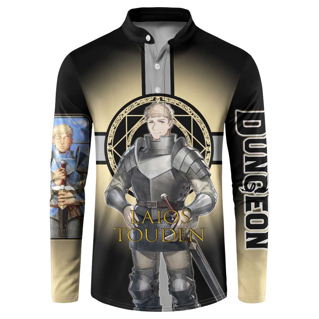 Laios Touden Dungeon Knight Button Sweatshirt Fantasy Anime Illustration Style
